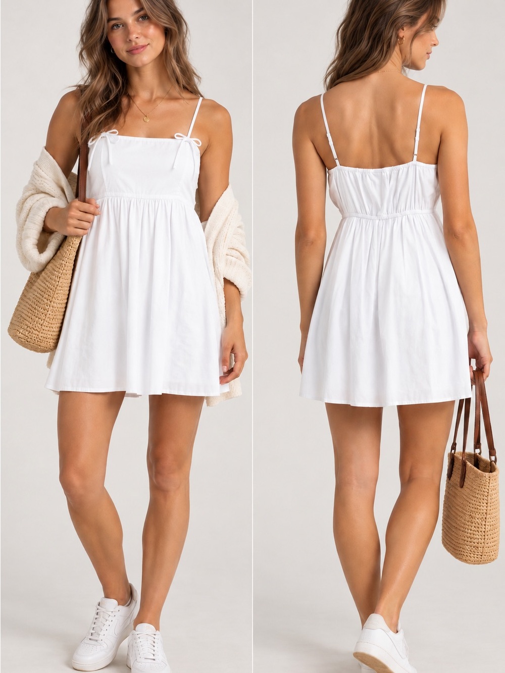 Abound White Spaghetti Strap Sundress